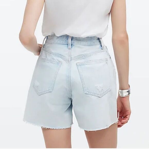 Madewell The '90s Mid-Length Jean Short in Pearlman Wash Womens Size 25 - Picture 3 of 9